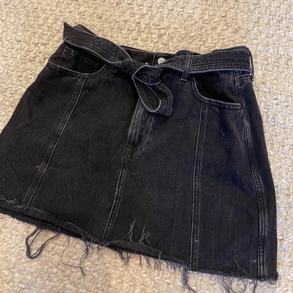Black Denim Skirt - Picture 3 of 5